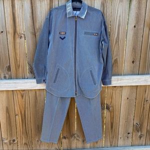 Vintage Doncaster Striped Matching Jacket and Pant Set